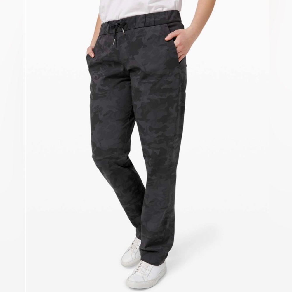 Lululemon On the Fly Pant Full Length Incognito Camo Multi Grey Size 10 W5BULS